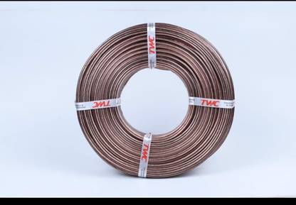 TWC  TV-out Cable Double Core Speaker Wire | 16 Gauge | Insulated Wire For Subwoofer, Speaker