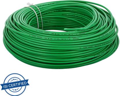 Polycab PVC Insulated Industrial cable 0 sq/mm Green 90 m Wire