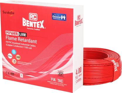 RC BENTEX FR PVC 4 sq/mm Red 90 m Wire
