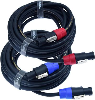 soundcraft Speakon Cables,Professional Audio Cord DJ Speaker Cable Wire 250 sq/mm Black, Red 100 ft. Wire