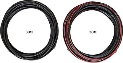 DAYSTAR SOLAR Polycab DC Cable XLPO UV Protected 4 sq.mm tin plated copper cable 4 sq/mm Multicolor 30 m Wire