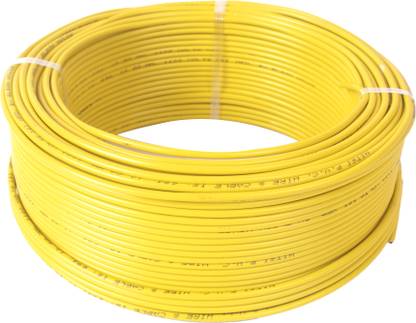 ELSON NITSI 4.0 Sqmm Single Core Aluminium Wire Agriculture Electric Cable Heavy Load 4 sq/mm Yellow 91 m Wire