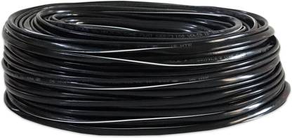 Smuf 2 Core Flexible PVC Aluminium 4.0 MM Heavy Load Capacity 1 sq/mm Black 90 m Wire