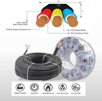 RADILITE FRLSH GRADE PVC 2.5 sq/mm Black 100 m Wire