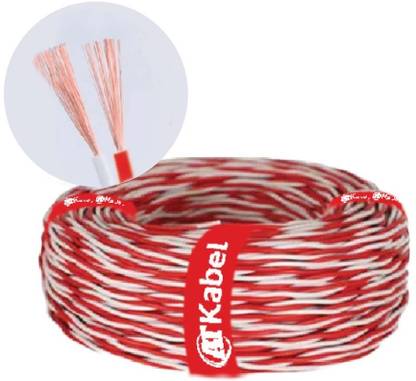 AT Kabel PVC 2 Core Flexible Electrical Wire/Cables 1 sq/mm Multicolor 90 m Wire