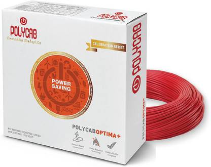 Polycab Optima Plus 4 sq/mm Red 90 m Wire
