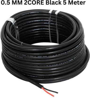 Cordnet PVC 0.5 sq/mm Black 5 m Wire