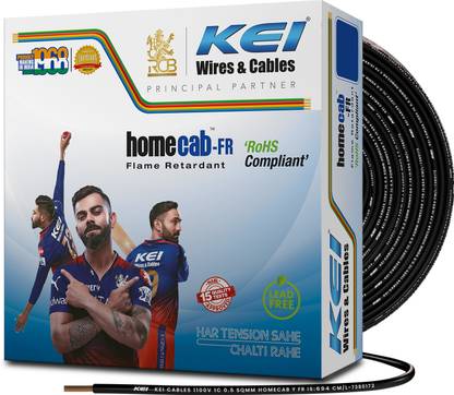 KEI FR PVC 0.75 sq/mm Black 90 m Wire