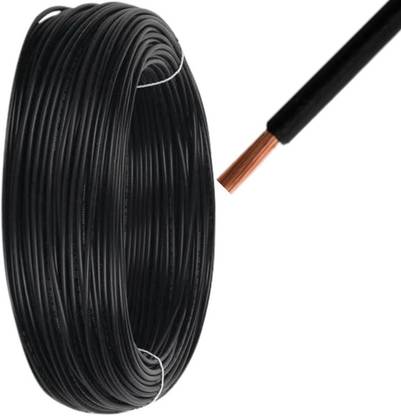 Exxelo 6MM(85/30MM) 1Core 6 sq/mm Black 90 m Wire