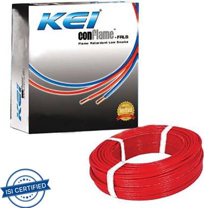 KEI CABLES FR-LS PVC 2.5 sq/mm Red 90 m Wire