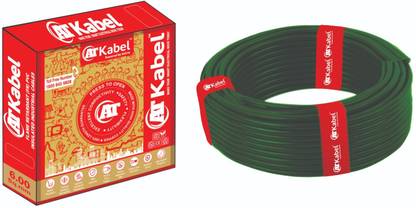 AT Kabel Single Core FR (Flame Retardant) PVC 6 sq/mm Black 90 m Wire