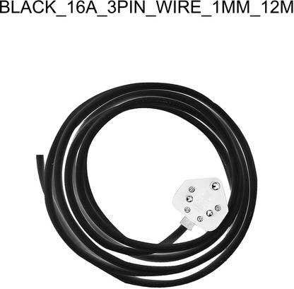JELECTRICALS PVC 1 sq/mm Black 12 m Wire