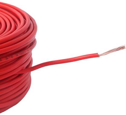 GrahLogy .75mm copper wire Unheated, PVC Insulated, Single Core Flexible 0.75 sq/mm Red 90 m Wire