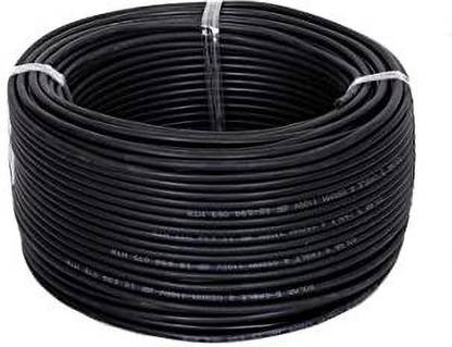 GVD PVC & FR Insulated Single Core 1.5 sq/mm Black 45 m Wire