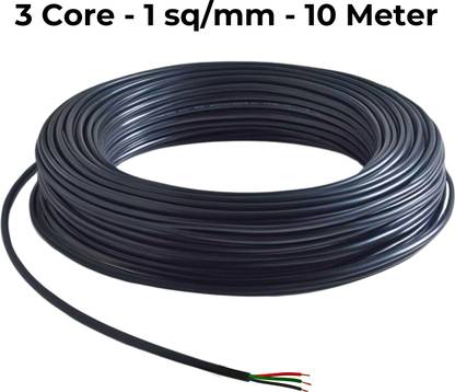Aster Lite PVC 1 sq/mm Black 10 m Wire