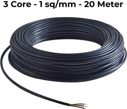 Aster Lite PVC 1 sq/mm Black 20 m Wire