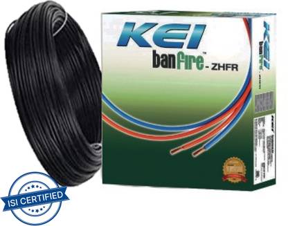KEI CABLES ZH-FR PVC 1.5 sq/mm Black 90 m Wire