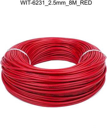 JELECTRICALS pvc 2.5 sq/mm Red 8 m Wire