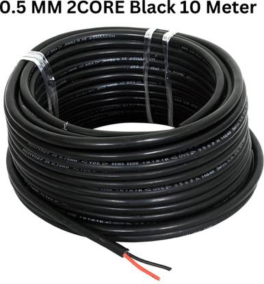 JELECTRICALS PVC 0.5 sq/mm Black 10 m Wire