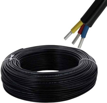 TechKing 4MM 3Core 4 sq/mm Black 90 m Wire