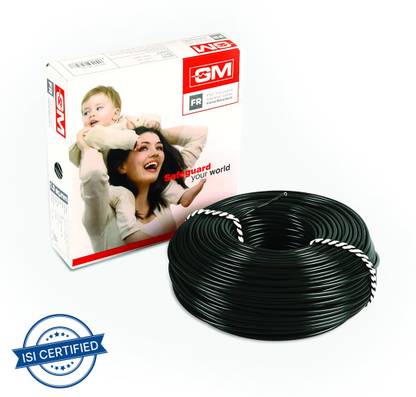 GM FR PVC 1.5 sq/mm Black 90 m Wire