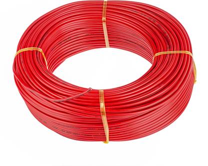 SUPER GEC 1.0 mm FR Multi Strand CCR Copper House Wire Cable PREMIUM Rs. 20 Cashback 1 sq/mm Red 90 m Wire