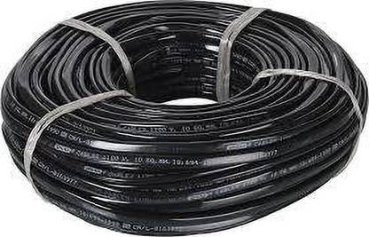 TCI Fr Pvc 4 sq mm x 2 core Aluminium Twinflat 1 sq/mm Black 50 m Wire