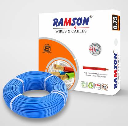 Ramson PVC 0.75 sq/mm Blue 90 m Wire