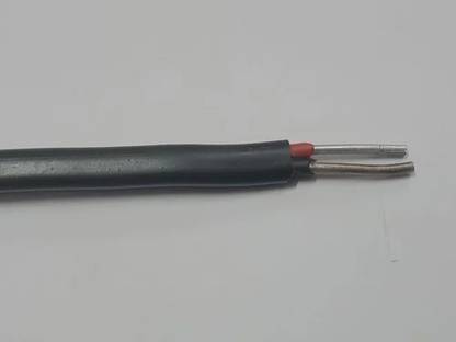 GrahLogy 4mm Twin Flat Wire Aluminium 82 Meter Heavy Duty Cable Wire PVC Coated 4 sq/mm Black 82 m Wire