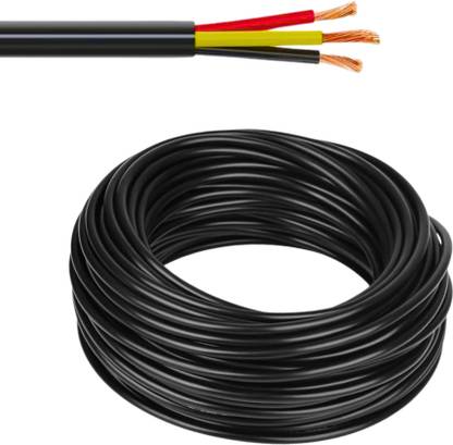 DRUMSTONE ( 15 YEARS WARRANTY ) 3 Core Electric Wire 2.5 sq/mm Black 10 ft. Wire