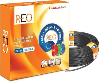 HAVELLS Reo FR PVC 0.75 sq/mm Black 90 m Wire