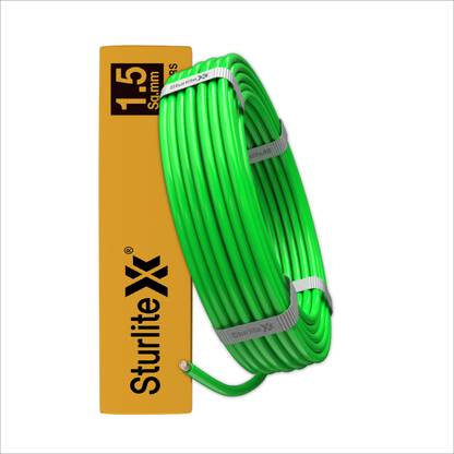Sturlite PVC 1.5 sq/mm Green 90 m Wire (Green) deal from flipkart