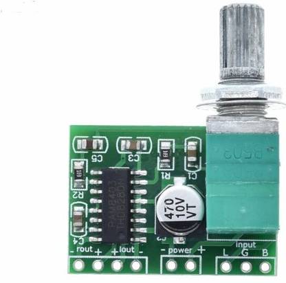 keertan kalp Mini PAM8403 DC5V Amplifier Digital Amp Module 2-CH 6W Volume with Potentiometer Breadboard