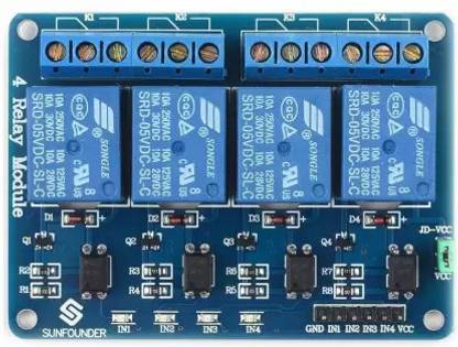 Nagarjuntechnov Optocoupler 4 Channel 5v Relay Module Single-Sided PCB