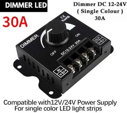 EASTRA HIGH QUALITY RF Dimmer DC 12-24v 30A with remote Control, 12v Dimmer Switch Security Circuit and Motion Detector Electronic Hobby Kit