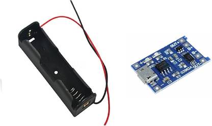 gobagee 18650 Battery Holder & TP4056 module Battery Charging Module Combo of 1pc Each Electronic Components Electronic Hobby Kit