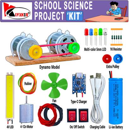 KLVXKEN Electricity Making Motor & Other Experimental Science Project Kit For Student Electronic Components Electronic Hobby Kit