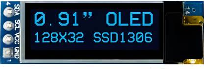 R&D 0.91 inch SSD1306 128×32 Blue OLED Display Module with I2C/IIC Serial Interface Electronic Components Electronic Hobby Kit