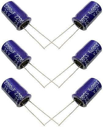 ELPH 15 Pcs 2200uf 25V Electrolytic Capacitor 2200 Micro Farad 25 Volt Condenser Electronic Components Electronic Hobby Kit