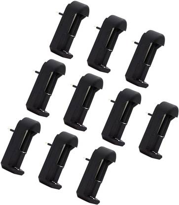 INVENTO 10Pcs 3.7V Universal Battery Charger 1 cell slot For 18650 16340 14500 Li-ion Automotive Electronic Hobby Kit