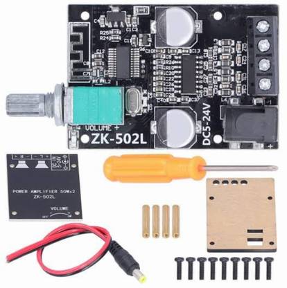Electronics Crafts ZK-502L Mini BLE 5.0 Module DC 5-24V BLE5.0 Wireless 50WX2 50W+50W Amplifier Electronic Components Electronic Hobby Kit