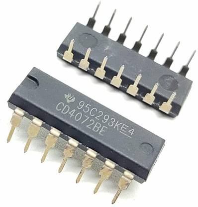INVENTO 2Pcs CD4072BE 4072 IC Logic Gate IC OR Gate, CD4072, 4 Input, 6.8 mA Automotive Electronic Hobby Kit