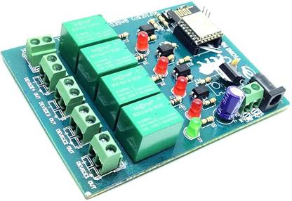 INVENTO 4 Channel Relay Module ESP8266 Wifi Wireless 220V AC/ 12V DC Automotive Electronic Hobby Kit