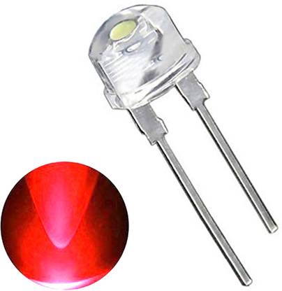 Wizzo (100 Pcs) Transparent LED 8mm 3V DC 2 Pin (RED) Light Electronic Hobby Kit