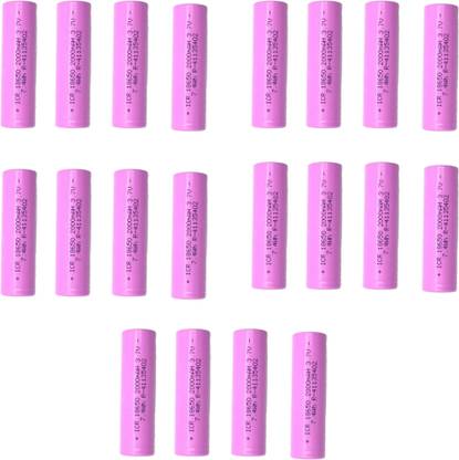 Mechanic37 20 Pcs 2000 mAh Li ion Batteries 3.7V Cell 18650 (Pack of 20) Electronic Components Electronic Hobby Kit
