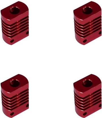 Flyrobo (4 Pcs) Pro3D MK10 E3DV6 Heatsink Red Aluminum Block for 3D Printer Electronic Components Electronic Hobby Kit