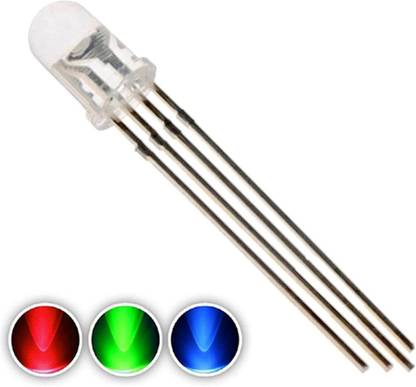 Wetrix 50 Pieces DC 3V Common Cathode LED 5MM Transparent Ultra Clear Light Electronic Hobby Kit