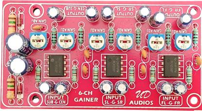 Ralxi 6 Channel Gainer Board,All Channel Gain Adjustable Use in RC4558 IC,DC15V to 40V Electronic Components Electronic Hobby Kit