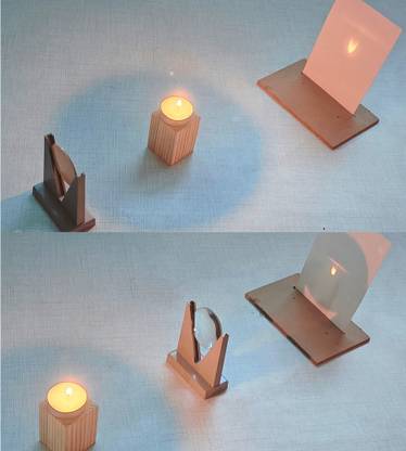 ERHIndia Convex Lens and Concave Mirror Candle Experiment DIY Kit for Class 12 Students