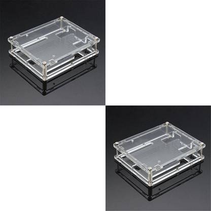 Flyrobo (2 pc) Transparent Acrylic Glossy Case Enclosure Box for Programming Board - Electronic Components Electronic Hobby Kit